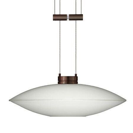 Besa Lighting Besa Pendant Spazio Bronze Opal Glossy 1x50W Halogen 1XA-629406-BR
